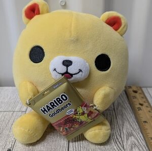 Cute Yellow Bear Plush with Haribo Goldbears